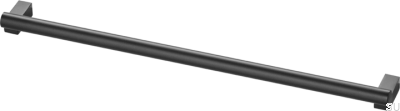 Bar333 320 Brass Matte Black Elongated Furniture Handle
