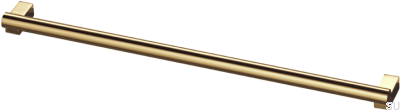 Bar333 320 elongated furniture handle, Polished Brass, Unvarnished