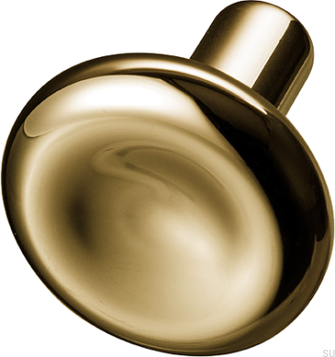 Bean 30 furniture knob, polished brass, unvarnished