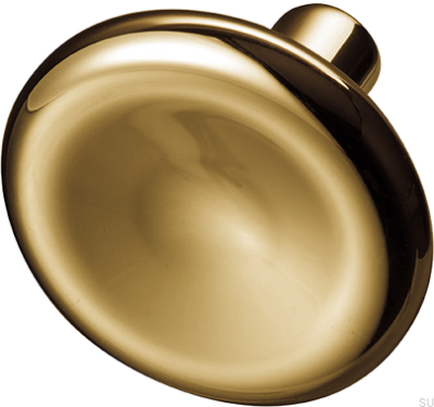 Bean 37 furniture knob, polished brass, unvarnished