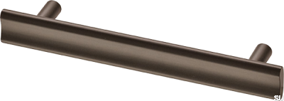 Bean 128 Brass Brown Elongated Furniture Handle