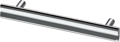 Bean 128 oblong furniture handle, brass, silver, chrome