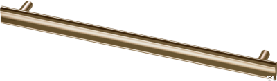 Bean 288 oblong furniture handle, polished brass, unvarnished