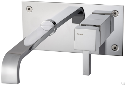 Washbasin tap 175 BOX006 Brass Silver Chrome