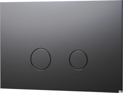 DUO112 TECE Flush Button Brass Black Chrome