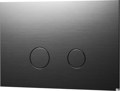 TECE DUO112 Flush Button Brass Black Chrome Brushed
