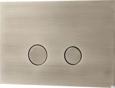 DUO112 TECE Flush Button, Brass, Nickel-Plated, Brushed