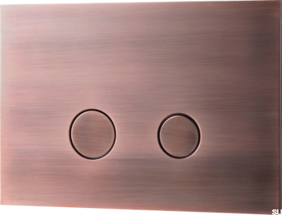 DUO112 TECE Flush Button Brushed Copper Unpainted