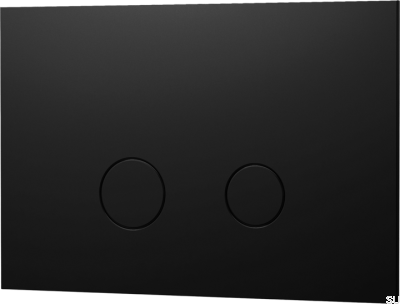 DUO112 TECE Flush Button Brass Matte Black