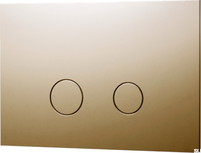 DUO112 TECE Flush Button Polished Brass Unlacquered