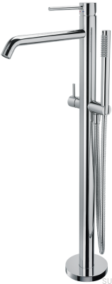 Freestanding bathtub faucet with shower head EVM032 Brass Silver Chrome
