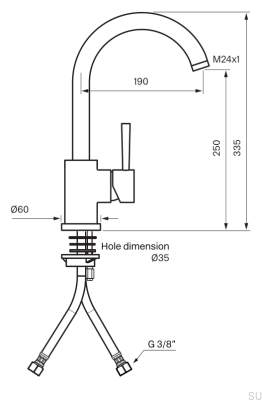 EVO180 Kitchen Faucet, Brass, Honey Gold, Brushed