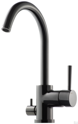 Kitchen faucet with dishwasher valve EVO184 Brass Black Chrome