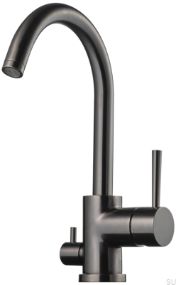 Kitchen faucet with dishwasher valve EVO184 Brass Black Chrome Brushed