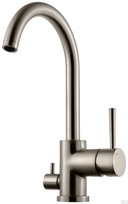 Kitchen tap with dishwasher valve EVO184 Brass Nickel-plated Brushed