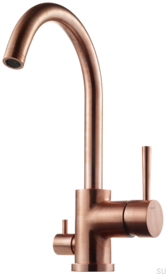 Kitchen tap with dishwasher valve EVO184 Brushed Copper Unpainted