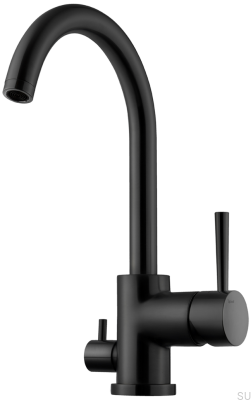 Kitchen faucet with dishwasher valve EVO184 Brass Matte Black