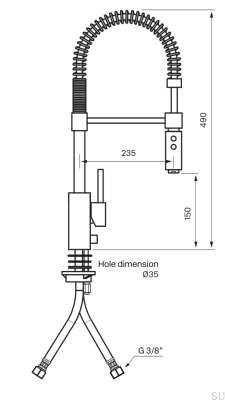 Kitchen faucet with dishwasher valve EVO186 Brass Silver Chrome