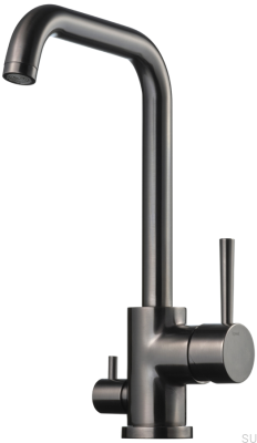 Kitchen faucet with dishwasher valve EVO984 Brass Black Chrome Brushed