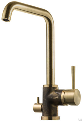 Kitchen faucet with dishwasher valve EVO984 Brass Grottesco