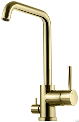 Kitchen faucet with dishwasher valve EVO984 Brass Honey Gold
