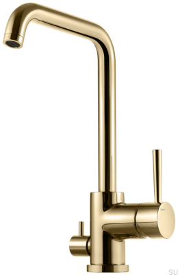 Kitchen tap with dishwasher valve EVO984 Polished Brass Unlacquered