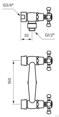 FBLV168 Brass Silver Chrome Shower Faucet