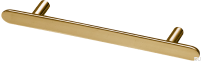 Pastille 128 oblong furniture handle, polished brass, unvarnished