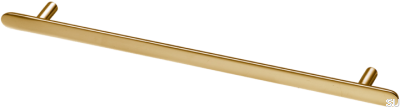 Pastille 256 oblong furniture handle, polished brass, unvarnished