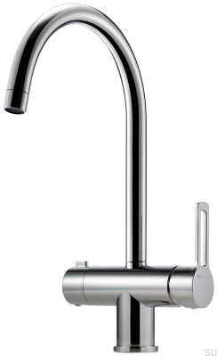 Kitchen faucet with dishwasher valve RIN184 Brass Silver Chrome