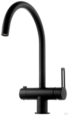 Kitchen faucet with dishwasher valve RIN184 Brass Matte Black