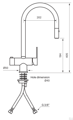 Kitchen faucet with pull-out spout and dishwasher valve RIN885 Brass Matte Black