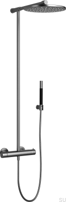 TVM300 Brass Black Chrome Brushed Shower Set