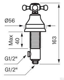 Dishwasher valve for sink installation VLV284 Brass Silver Chrome