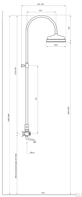 Classic shower set with bathtub spout XCOL022 Brass Silver Chrome