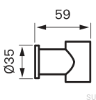 XSUP030 Brushed Copper Unlacquered Shower Head Holder