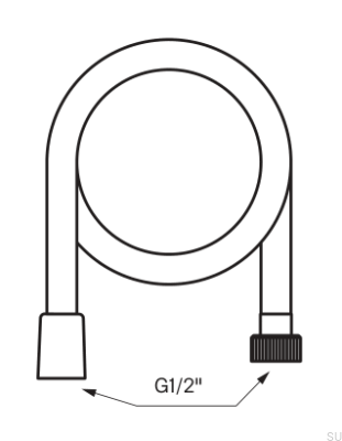 ZFLO001 Brushed Copper Unpainted Shower Hose