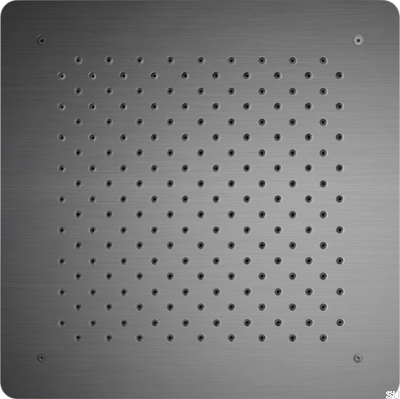 Square concealed rain shower head 400 ZSOF097 Brass Black Chrome Brushed