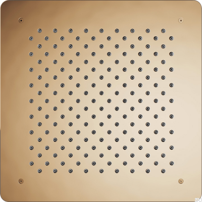 Square concealed rain shower head 400 ZSOF097 Polished Brass Unlacquered