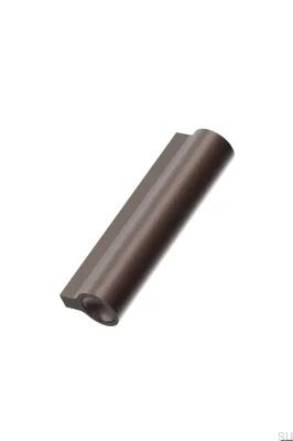 Lucente 64 elongated furniture handle, aluminum, matte brown