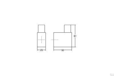 Casey 23 Wall Hanger Aluminum Matte Black Eco