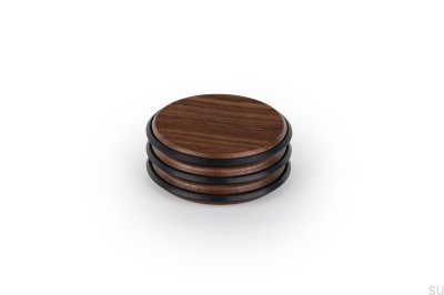 Pulse 66 Floor Door Stopper, Wooden, Walnut