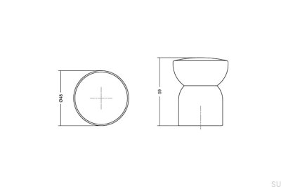 Door stopper Floor Stove 48 Wooden Oak with Cork