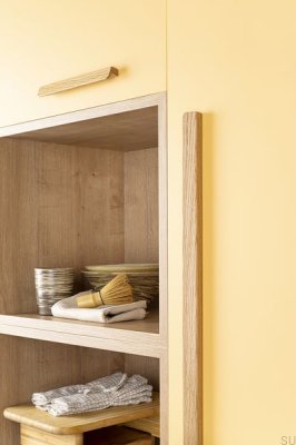 Flapp Wood 160 Wooden Oak Unvarnished Elongated Furniture Handle