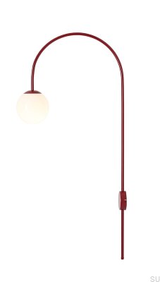 Una Metal Burgundy Wall Lamp