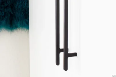 Flat Line 430 Black Aluminum Elongated Furniture Handle