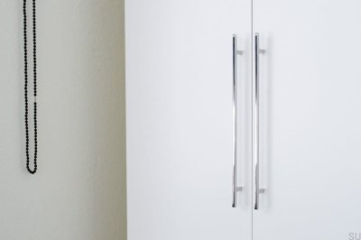 Flat Line 430 Polished Steel Elongated Furniture Handle