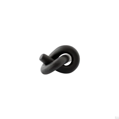Knot 50 furniture knob, black lacquered