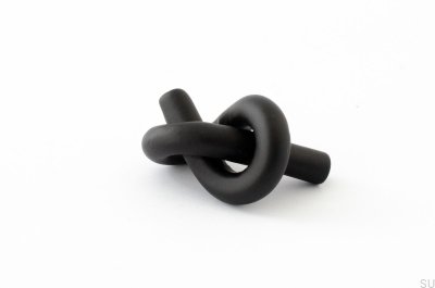 Knot 50 furniture knob, black lacquered