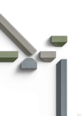 Modena 300 Metal Green Edge Furniture Handle